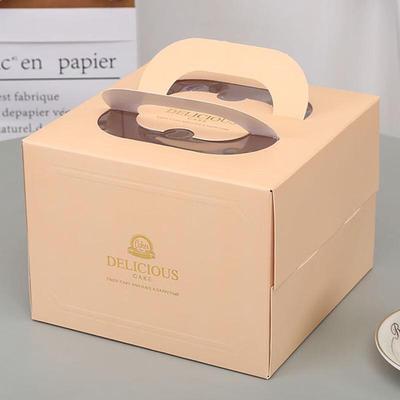 Boîte transparente à main pour gâteau d'anniversaire