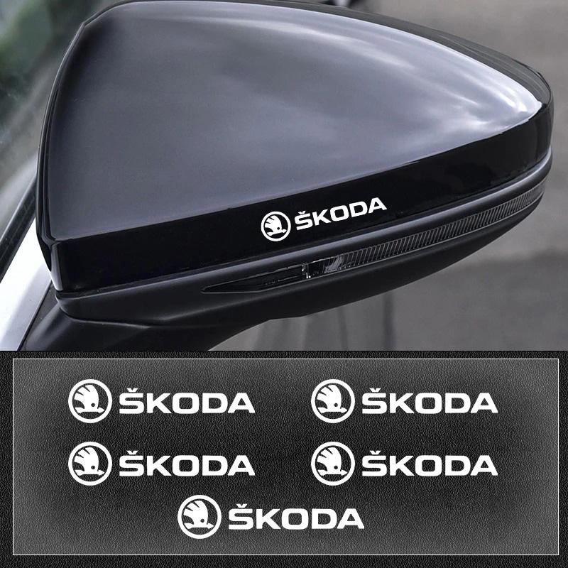 Car Badge Sticker Full Body Wheel Decals Emblem Stickers For Skoda Fabia 1 2 Octavia A7 Superb Rapid Yeti Karoq Vision VRS Kamiq JT3