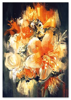 Leinwandgemälde abstrakte Blumen