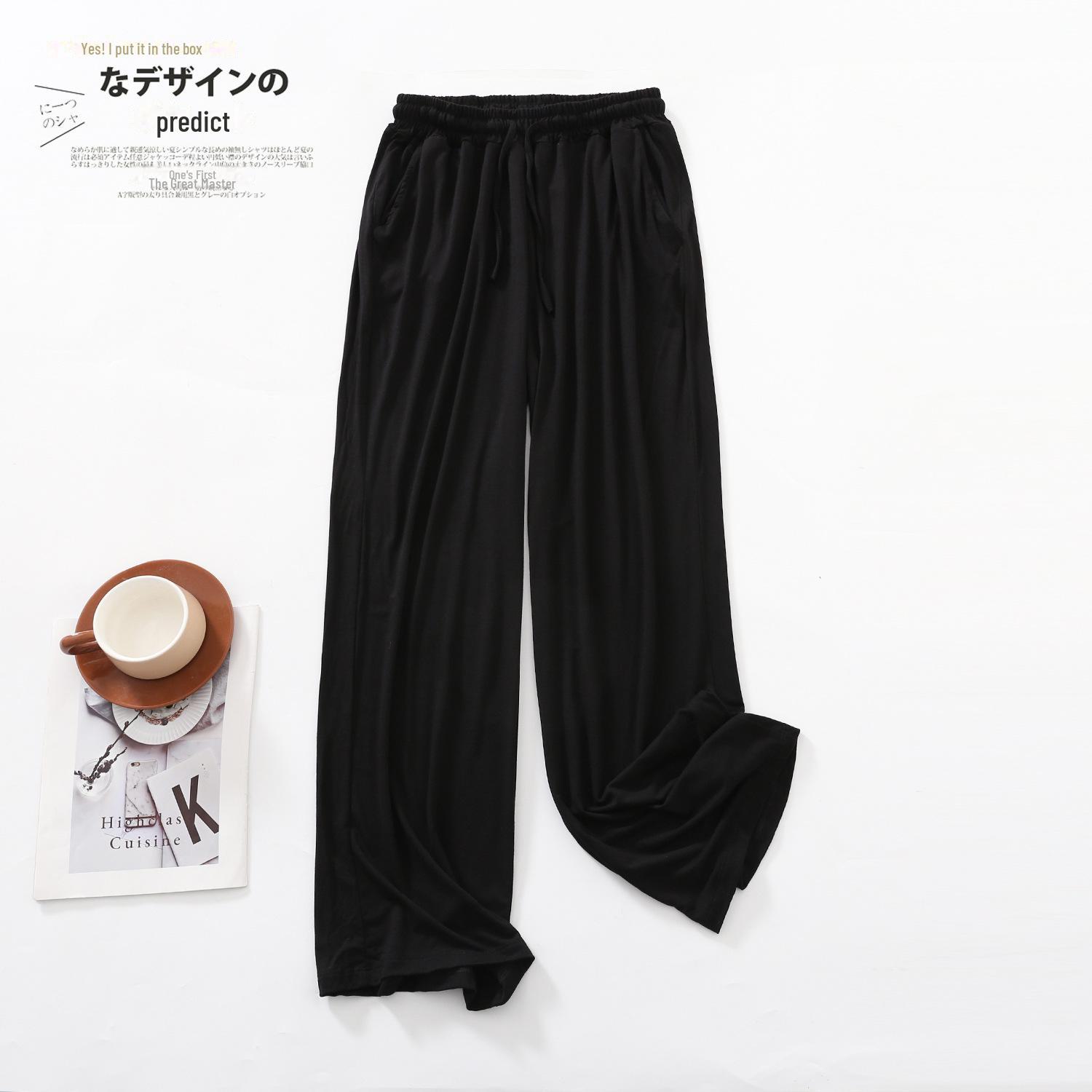 

Літні тонкі піжамні штани широкого крою в смужку – повсякденні, вільні, універсальні та великого розміру. M (45-60 kg)