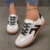 Women's Large-sized German Training Shoes Sports New Retro Two-tone Flat Single Shoes Flats C774