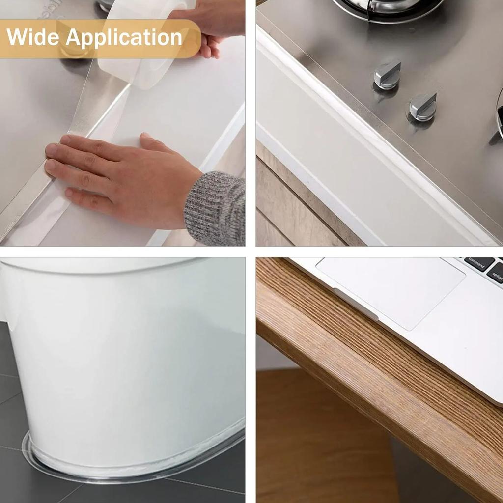 1/2/3/5 Stück 5M Küche Wasserdicht Selbstklebeband Acryl Transparent Schimmelresistent Spülbeckenband für Badezimmer Küche Fugenabstände
