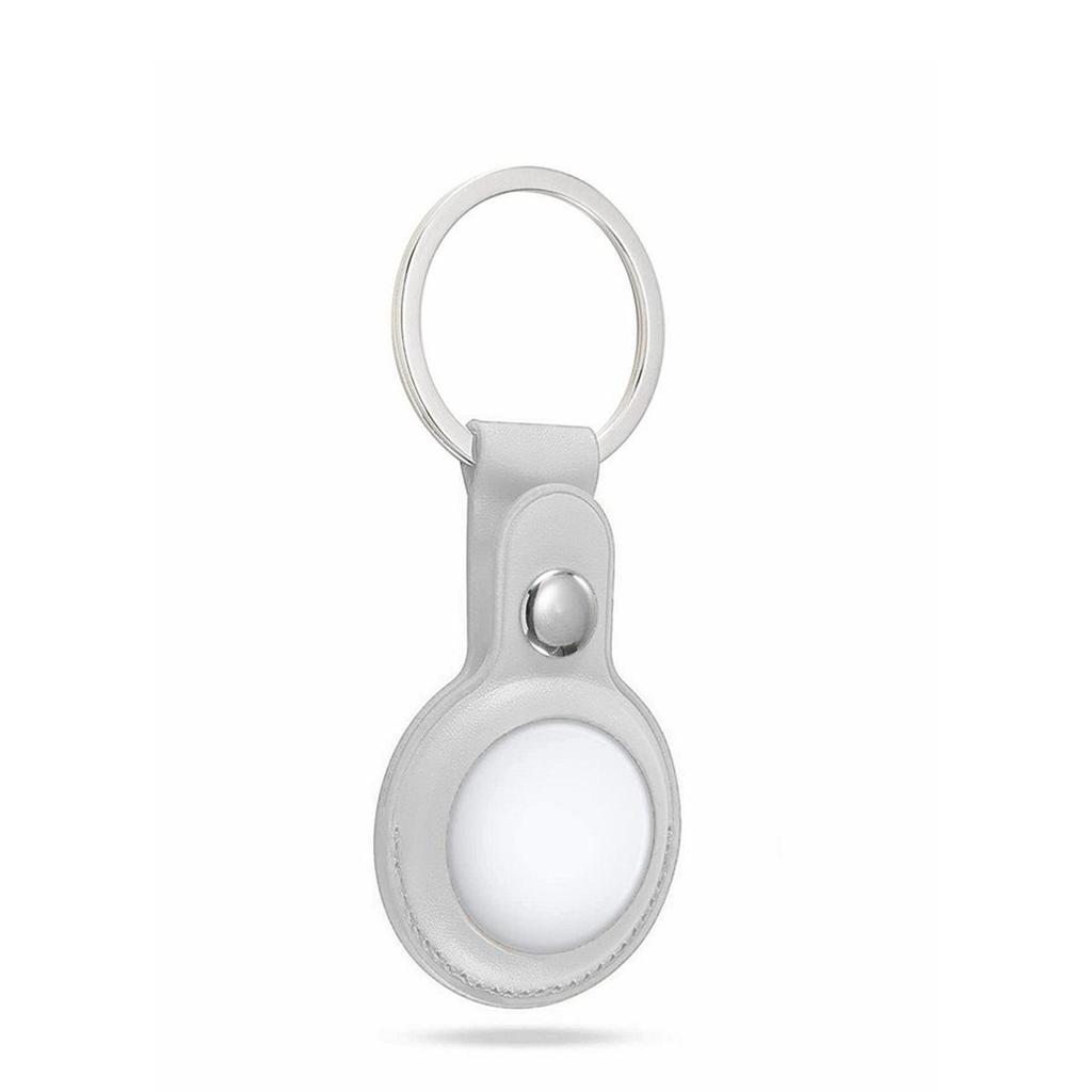 Leather Keychain Case for Apple AirTag - PU Protective Shell and Storage Belt