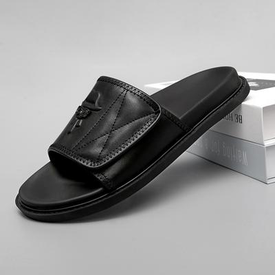 Μόδα Ανδρικά Casual Μόδα Εσωτερικού Χώρου Εξωτερικού Χώρου Παραλία Πολυτελής Μάρκα Γνήσια Δερμάτινα Σανδάλια Στρογγυλή Μύτη Αντιολισθητικές Εξωτερικές Παντόφλες Παπούτσια Πεζοπορίας