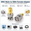 Metal BNC To SMA Adapter Male To Female Straight BNC Male Adapter Bayonet Coupling Threaded Connection SMA Female Adapter