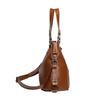 Stylish Leather Tote Bag Trendy Rivet Decor Shoulder Bag for Women