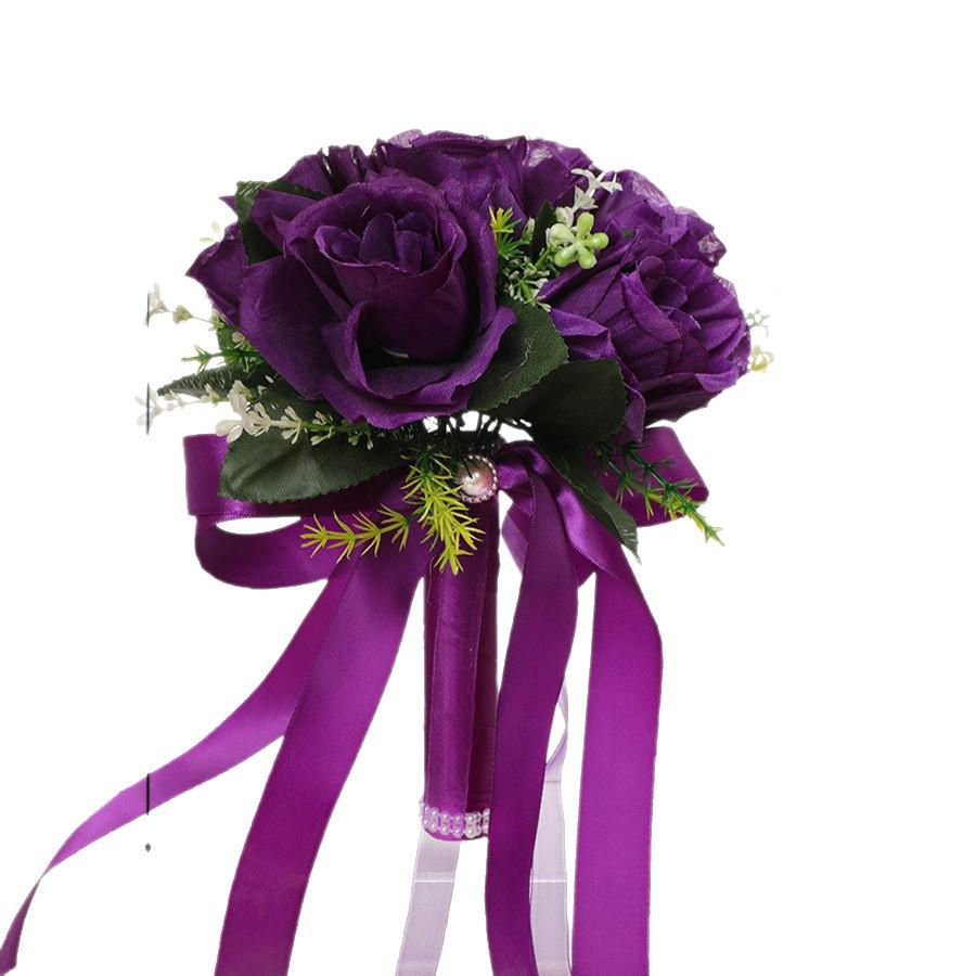 Cross-Border Rose Bouquet for Western Weddings: Handheld Bridal & Bridesmaid Flowers