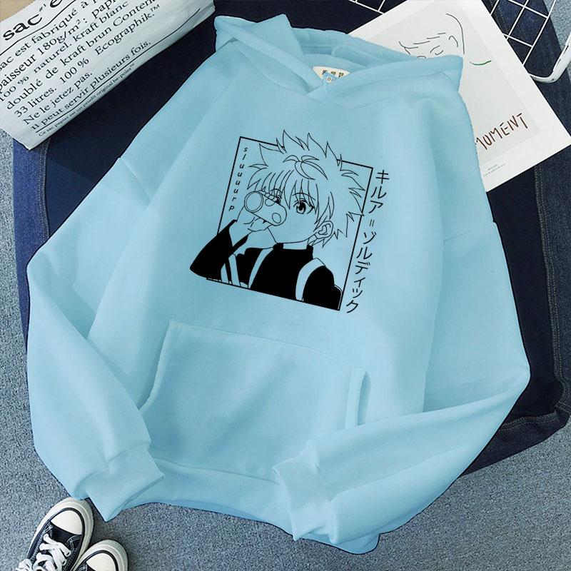 Kawaii Hunter X Hunter Women Hoodies Sweatshirt Killua Zoldyck Anime Manga Loose Hoodie Sweatshirt Oversized Winter Pullover Clothes