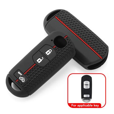 Carcasă cheie din silicon Fob pentru Mazda CX-3 CX5 CX-5 M2 M3 M5 M6 GT 2015 2016 2017 2018, fără cheie, la distanță, 3 butoane, capac cheie