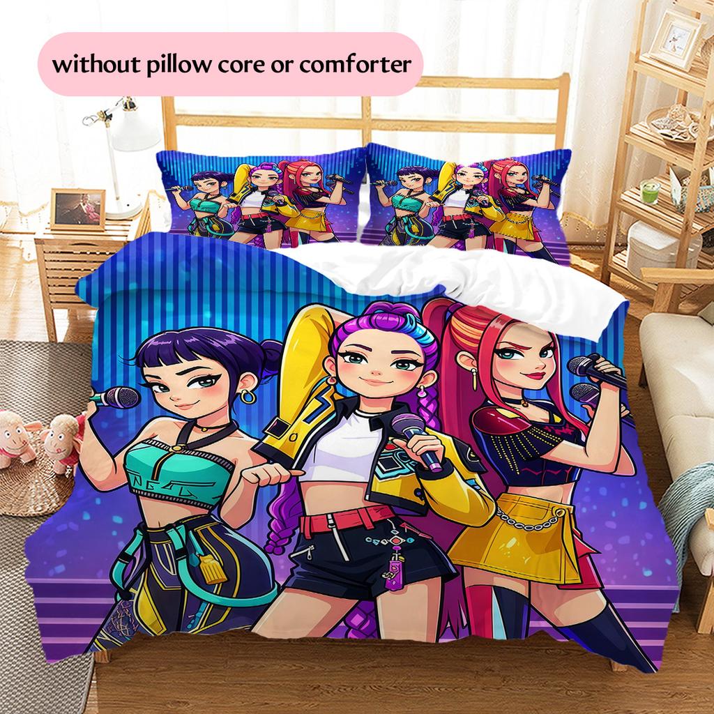 HUNTRIX Pattern Bedding Quilt Set  Home Decoration  Gift (1 * duvet cover + 2 * pillowcase  without core)