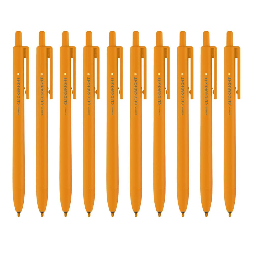 Zebra Click Bright Orange Highlighter 10 Pens, Count, B-WKS30-OR