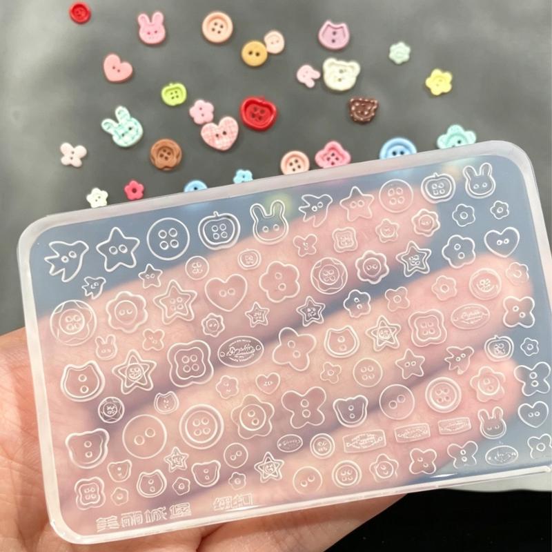 Silicone Nail Art Mold Diy Beach Shell Conch Starfish Pattern 3D Nail Art Decor Carving Template Mold
