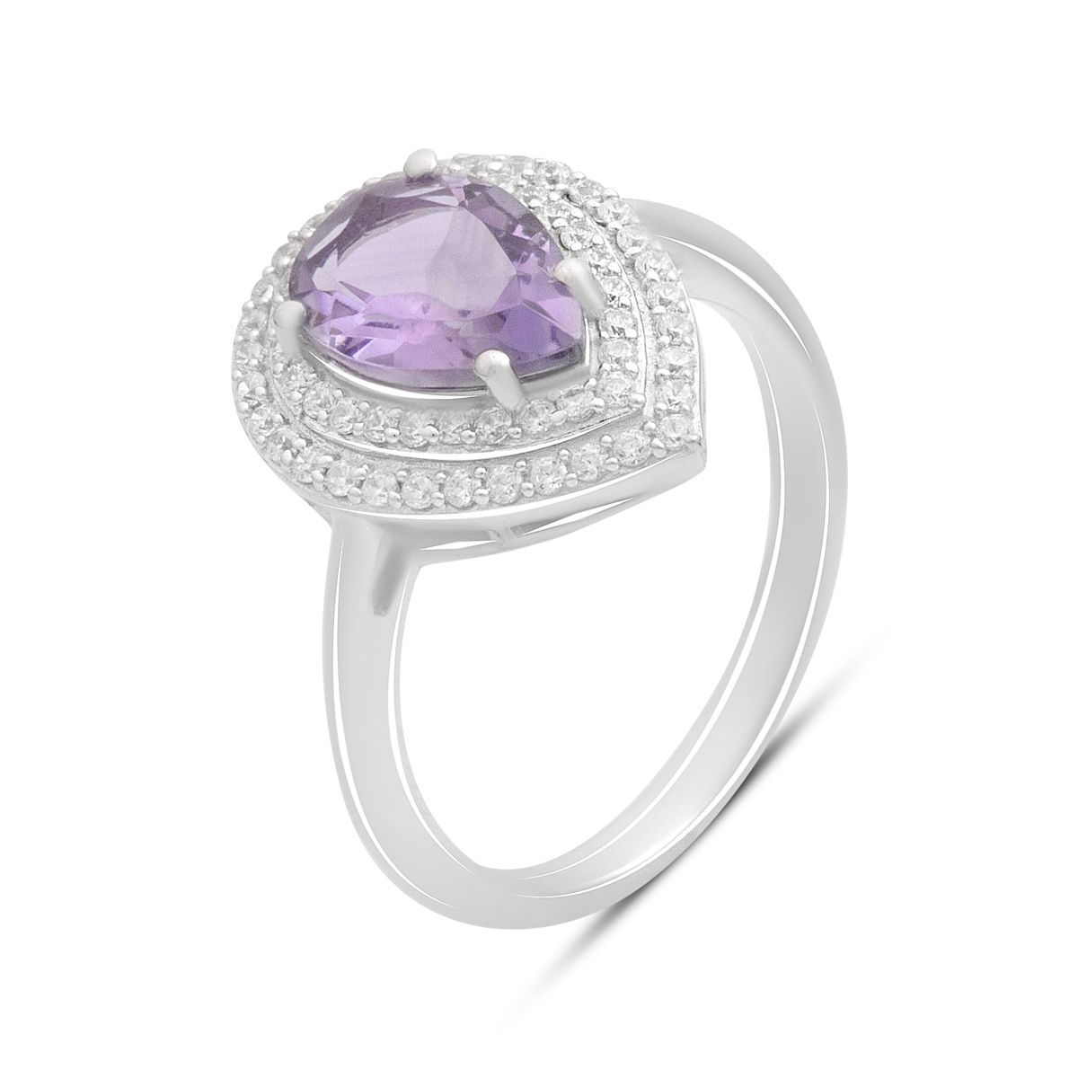 

Silver ring with natural amethyst 2.163ct, item weight 3.83 gr (2179399) 18 аметист