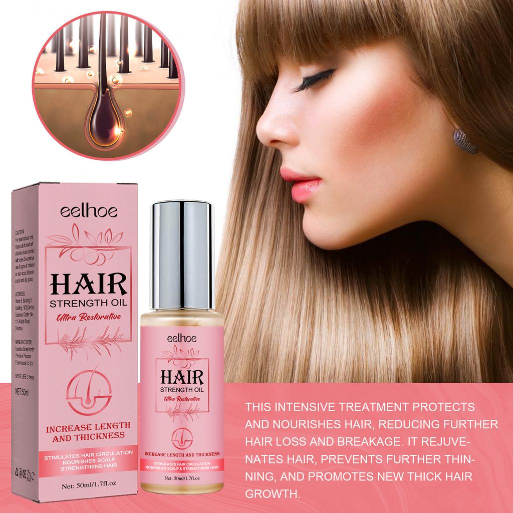 Hair Care Essential Oil, Moisturizes Hair Roots, Thickens & Strengthens Hair, Improves Dry & Frizzy Hair, Effective Hair Protection & Stabilization