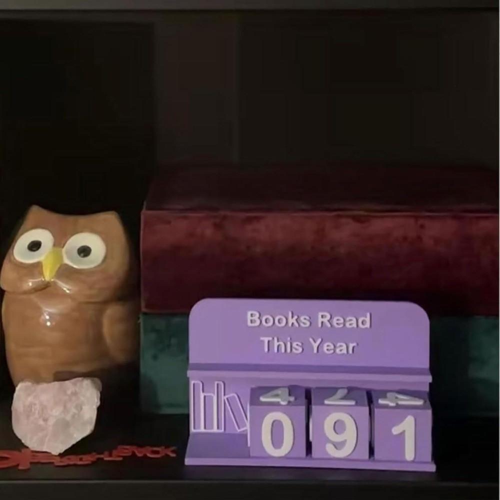 Plastic Book Read Counter Wear Resist Book Counting Ornament Reading Tracker  Library Decor