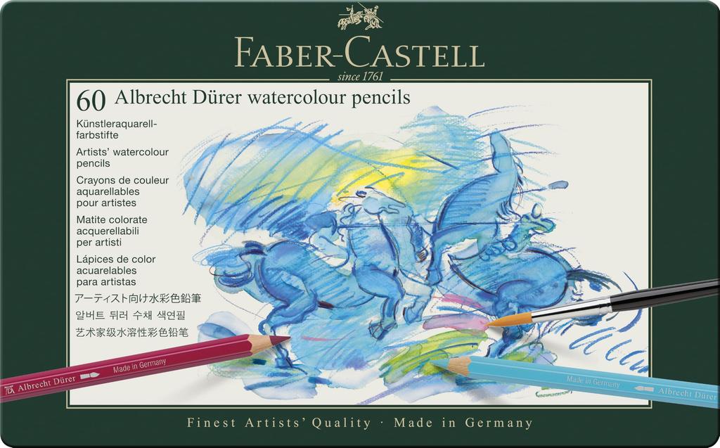 Albrecht Watercolor 60 Tin 117560 Japanese Faber-Castell Dürer Pencils, Colors, Case, [Genuine Product]