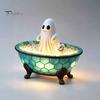 Cute Puppy In Tub Statue Ghost Bubble Bath Lamp, Night Light Halloween Decor, Decorative Spooky Home Decor for Parties & Lamp Indoor Bedroom