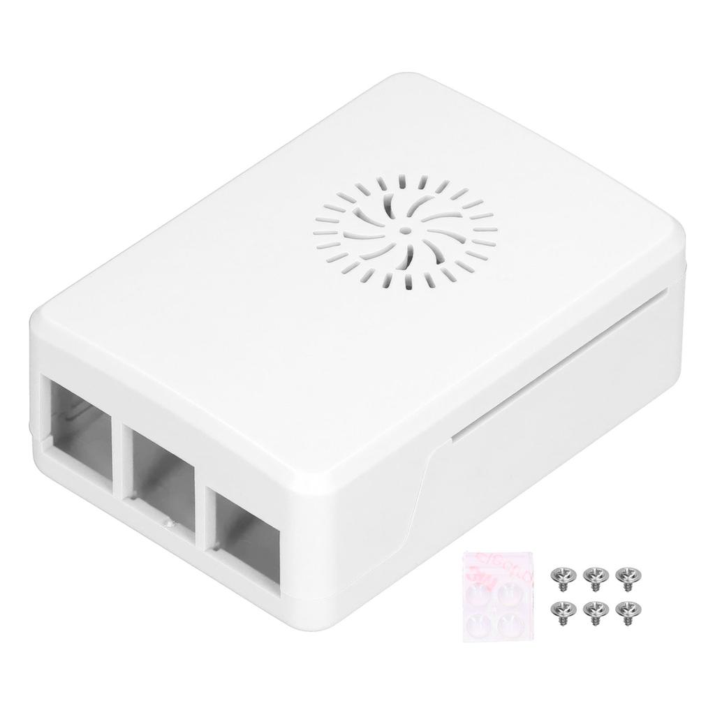 Case for Raspberry Pi 4B ABS Shell Heatsink Simple Removable Top Cover Protective EnclosureWhite