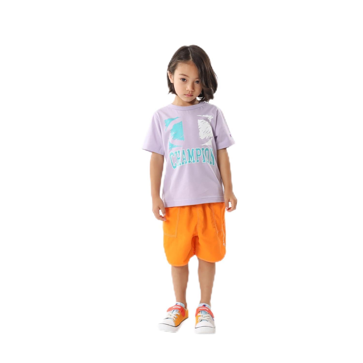 

Champion Short Sleeve Crew Neck Relax Graphic Logo Kids T-Shirt, 100% Cotton, Fit, Print, Boys Casual, Lavender, CK-Z322
