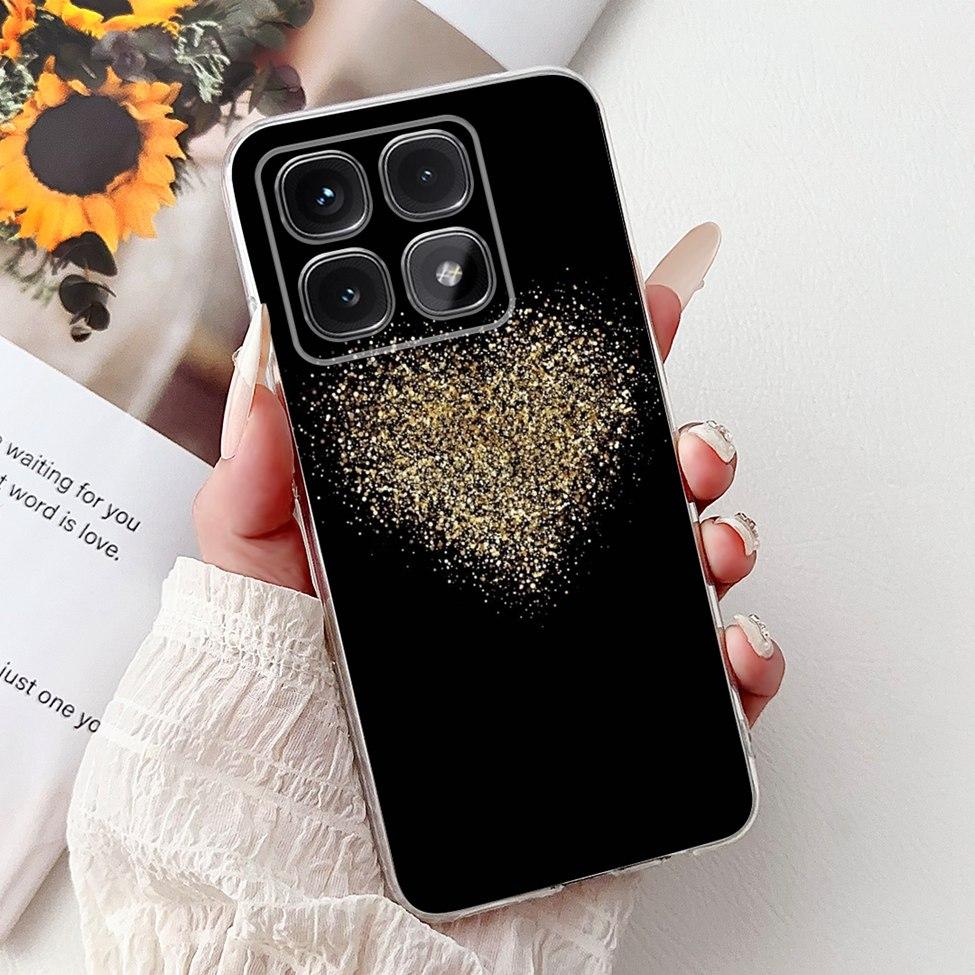 Clear For Xiaomi 14T Case Cover Luxury Cute Cat Fashion Flowers Funny Cool Painted Soft Phone Case 2406APNFAG
