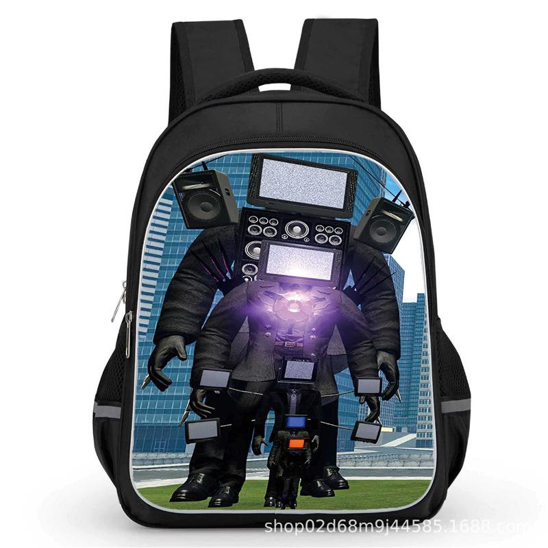 Toilet Man School Bag Titan Clock Man Titan Monitor Man Titan Audio Man Large Capacity Student School Bag