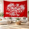 Tapisserie murale Pologne, Suspension murale en tissu doux, Toile de fond décorative pour chambre à coucher, Art mural pour la maison