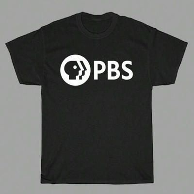 Hot Selling Quality PBS Public Broadcasting Service Unisex's Black T-Shirt Size S To 3XL