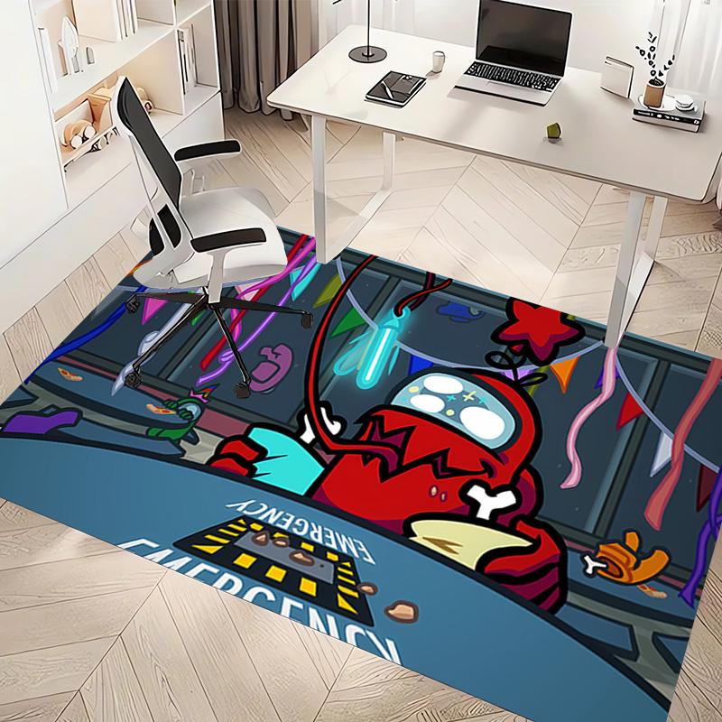 Among Us Print Area Rug - Soft,Washable Non-Slip Indoor Mat,Living Room,Home Office Decorative Rug