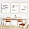 But First Coffee Quotes Kitchen Canvas Painting Nordic Black White Posters Print Modern Wall Art Picture Bar Cafe Decor HD3093