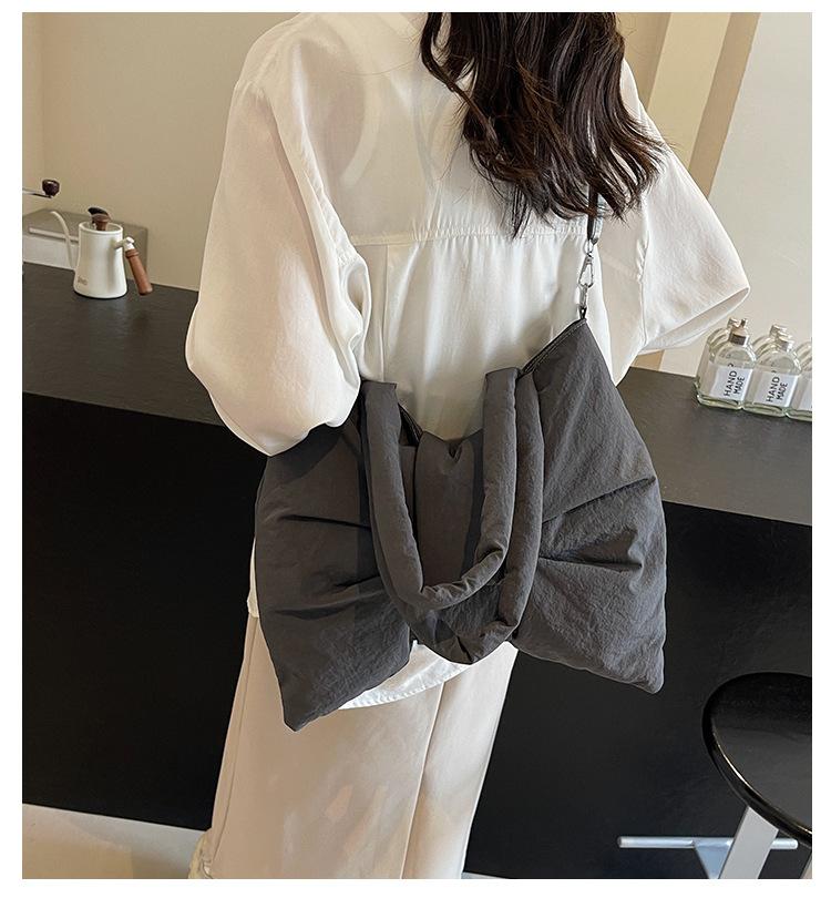 Fashi Nyl Women's Shoulder Bags Casual Solid Color Bowknot Ladies Messenger Bag Simple Versatile Female Underarm Bags