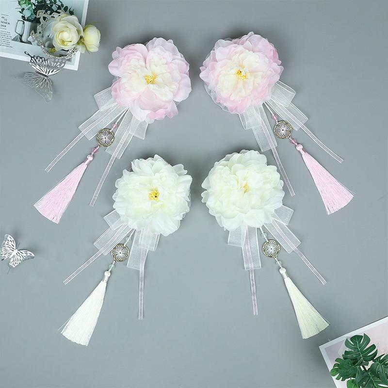 Lolita girl hair accessories cosplay party props hairpin tassel hair accessories bow pair hairpin