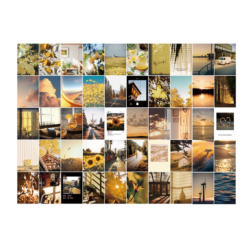 

50 pcs INS aesthetic Stickers book DIY Scrapbooking Collage material hand made Stick Labels Adhesive Diy Sticker