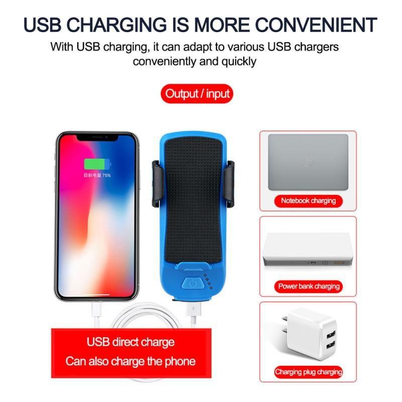 Buy 4 In 1 Bike Light Rechargeable Flashlight Phone Holder Light