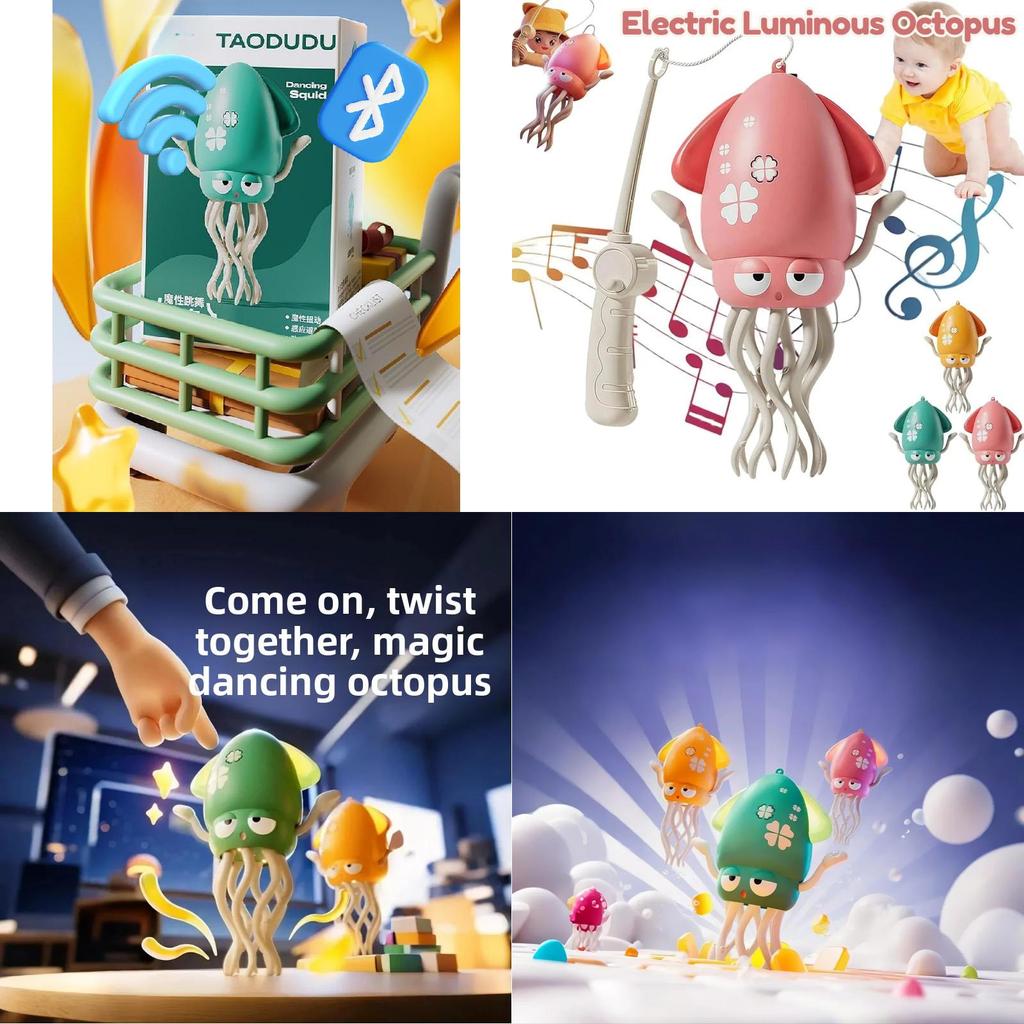 Dancing Octopus Toy With Usb Rechargeable For Kids And Educational Play
