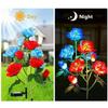 Solar Powered Rose Flower Lights Large Garden Outdoor Decoration Waterproof Lighting Lawn Landscape Lighting