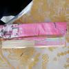 Set of 5 Vintage Handhelds Fan Carrying Bag Folding Fan Storage Pouch Chinese Hand Fan Sleeve Flower Silk Pocket Gift