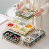 Ktv Clubhouse Fruit Plate Melamine Bar Muscle Foot Four Or Six Gongge Snack Plate Grid Barbecue Cold Vegetables Snack Plate Plate Plate