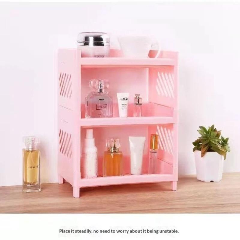 Doppelschichtiger Lagerregal Minimalistischer Schreibtischorganisator Einfach zu montieren für Badezimmer Home Office Arbeitsplatte 1 Stück
