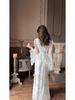 Spring 2025 Elegant Long Sleeve Slimming Dress - Comfortable Design