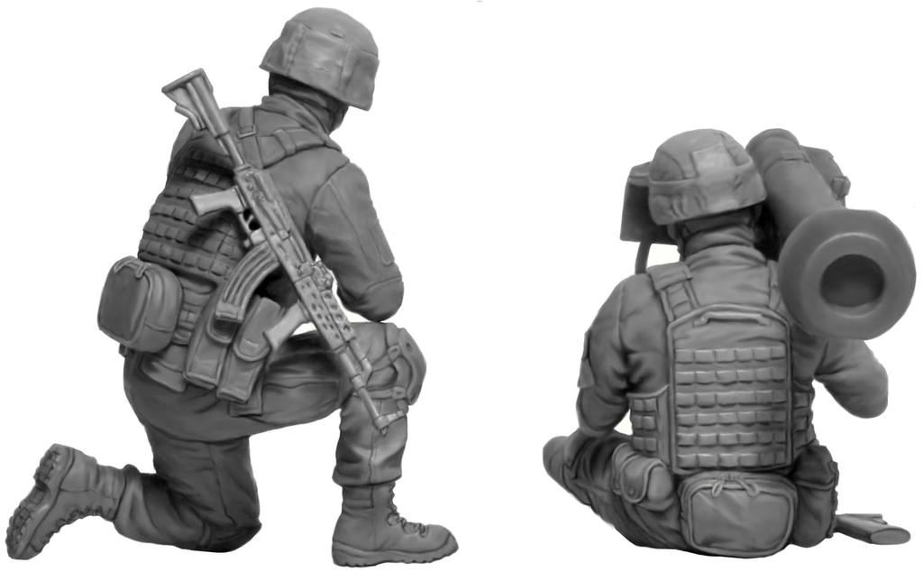 Master Box 1/35 Scale Russia-Ukraine Series 6: Ukrainian Soldiers Holding FGM-148 Javelins (Set of 2) Plastic Model Kit MB35229