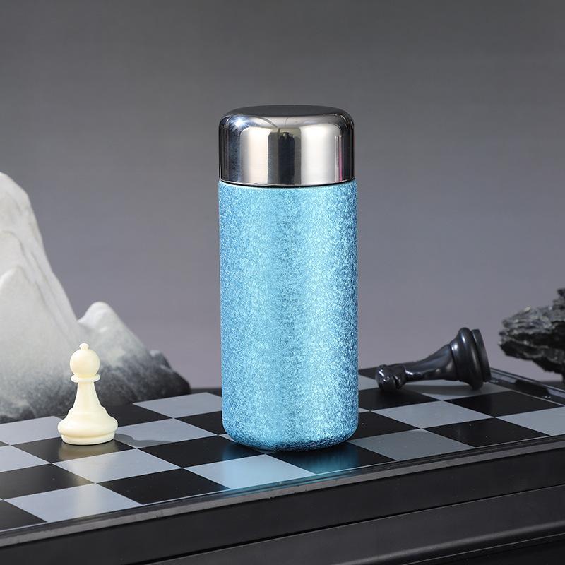 New High-end Pocket Titanium Cup Outdoor Portable Mini Thermos Cup High Value Gradual Change Color Gift Water Cup
