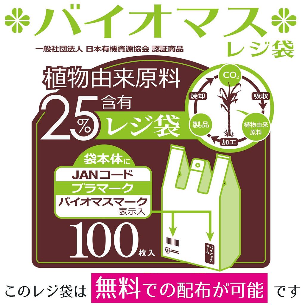Household Japan Plastic Bags with Biomass Plastic Bags Eligible for Free West Japan East Japan 100 Pieces X 3 Pieces Set Handles, Blend, Distribution,