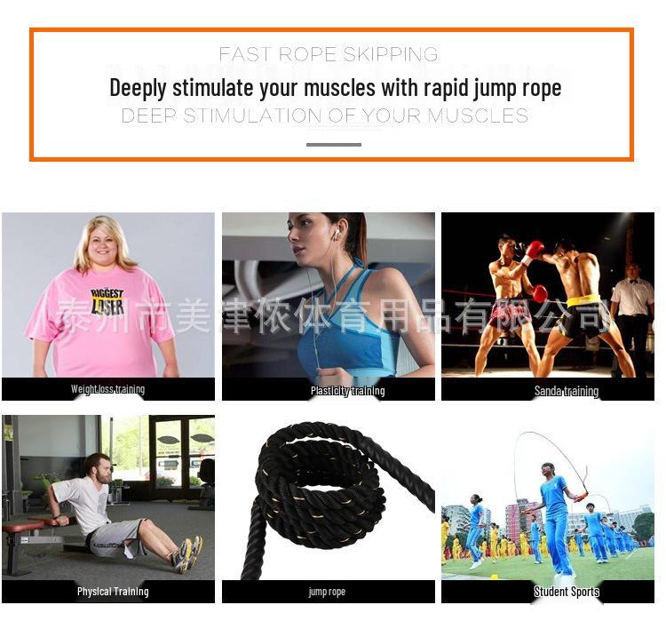 Weighted MMA Fitness Jump Rope for Arm Strength and UFC Training