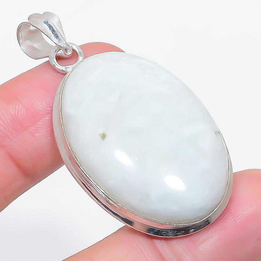 

Натуральный лунный камень драгоценный камень 925 стерлинговое серебро ювелирный кулон 2.01 P9c34