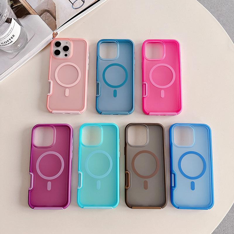 Magnetic Mobile Phone Case for IPhone16promax Skin Feel for Apple 16 All-inclusive Tpu Anti-fall N52 Strong Magnet