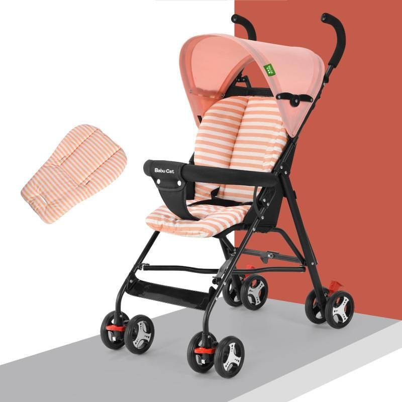 Kids Stroller Ultra Lightweight Foldable Convertible Seat One Button Rotation