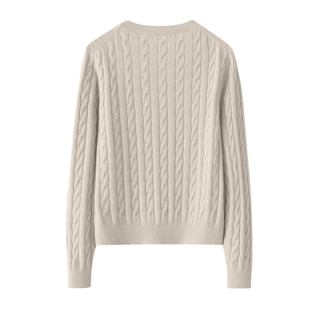 Women's Fashion Single Breasted Cardigan Solid Color Button Knit Casual Top