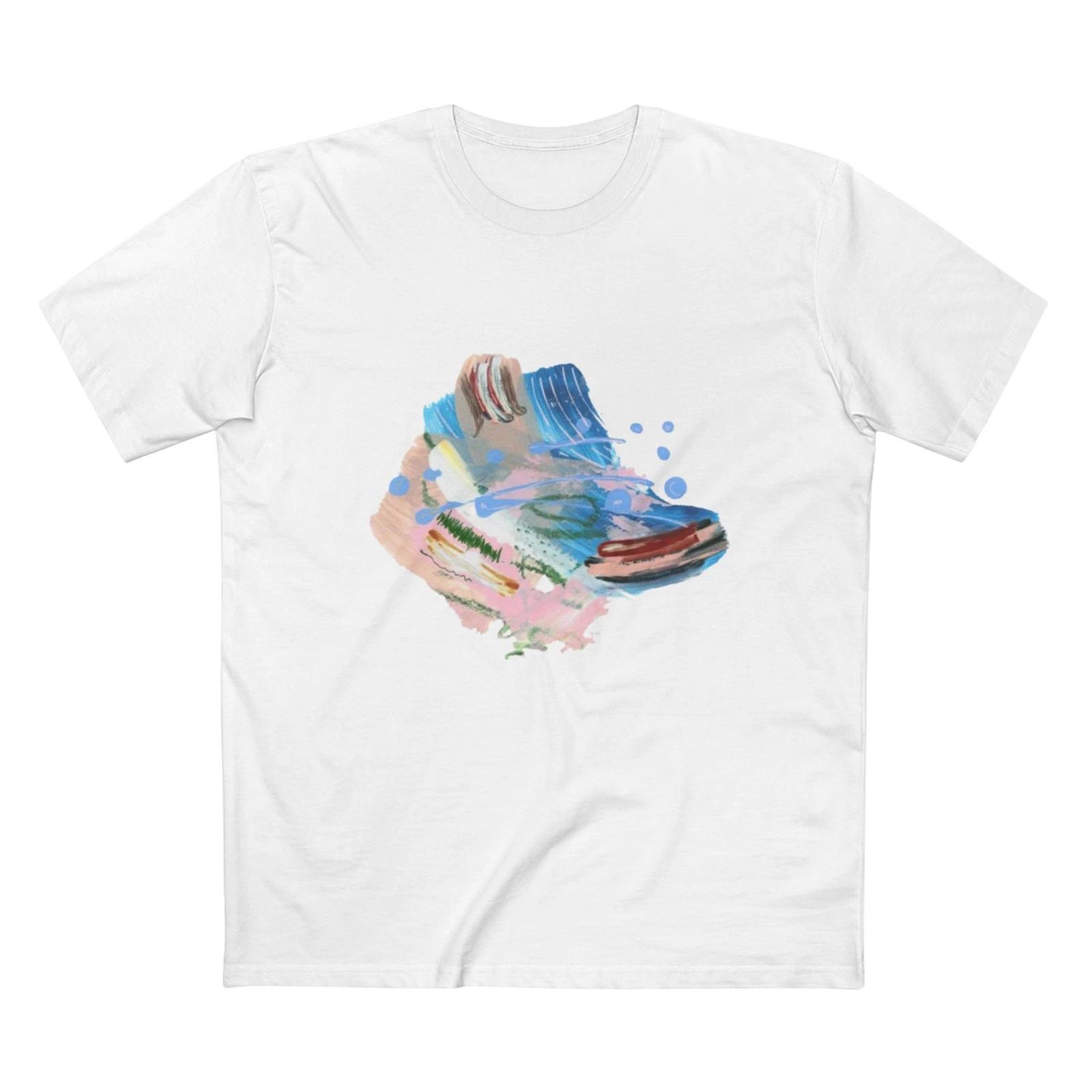 

Abstract Watercolor Sneaker Graphic Tee | Artistic Streetwear T-Shirt 3XL