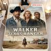 Customize 2D Crime Western TV Series W-Walker Texas Ranger Seasons Drama 1pc Printed Flannel Blanket, Suitable for All Seasons,