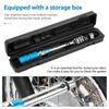 2025+Spoke Torque Wrench, 2-10 NM Motorcycle Spoke Wrench Set, Steel Torque Wheel Spoke Spanner with Storage Box, 5.0-6.8mm